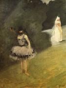 Jean-Louis Forain Dancer Standing behind a Stage Prop oil painting artist